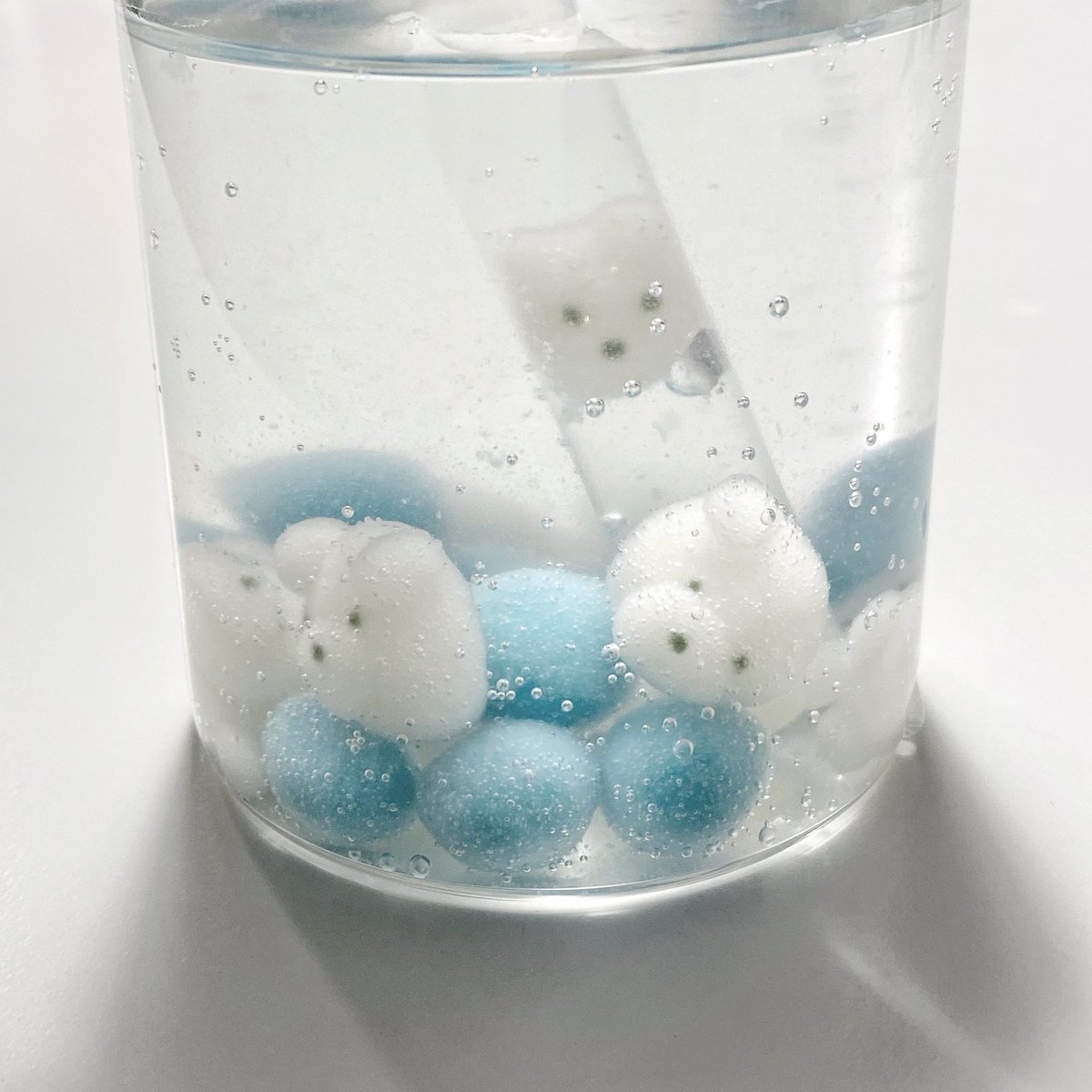 白くまタピオカ ストローに入ってく姿が愛おしいよ〜！ 