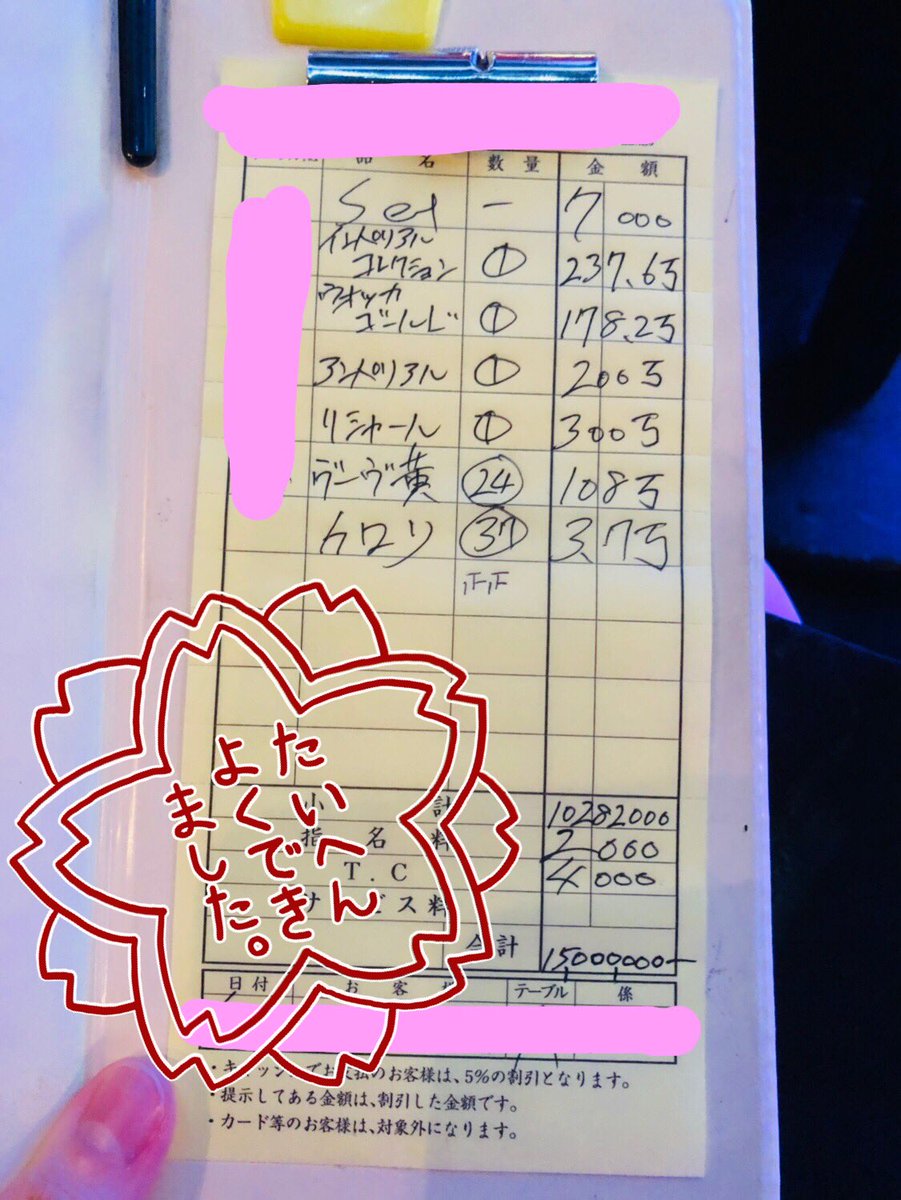 🤗✨✨ ほす狂いとしてやっておきたかった、リシャールと四桁伝票で思い残すことはもうないです