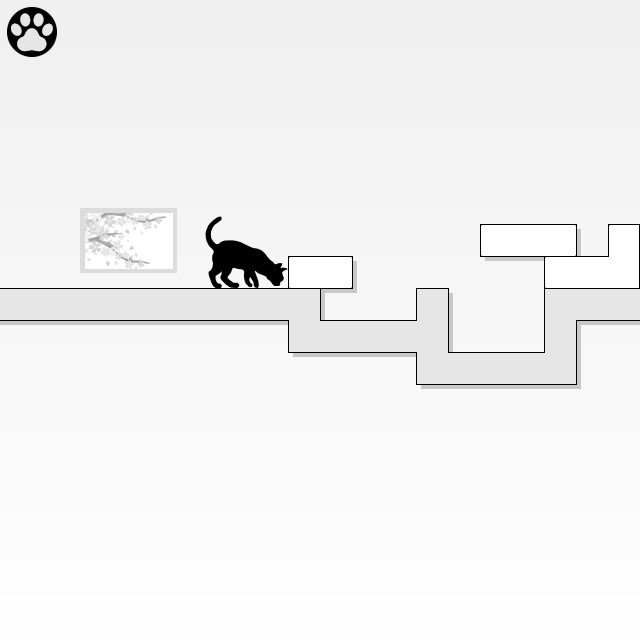 猫が道を通れるようにブロックを上手くはめ込んでいくパズルゲーム『ネコトパズル』