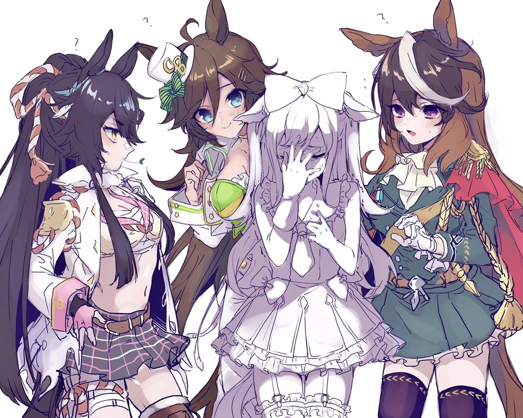 作画コスト馬鹿高くて断念した何かの手違いで学園の三冠ウマ娘に囲まれるデジたん 