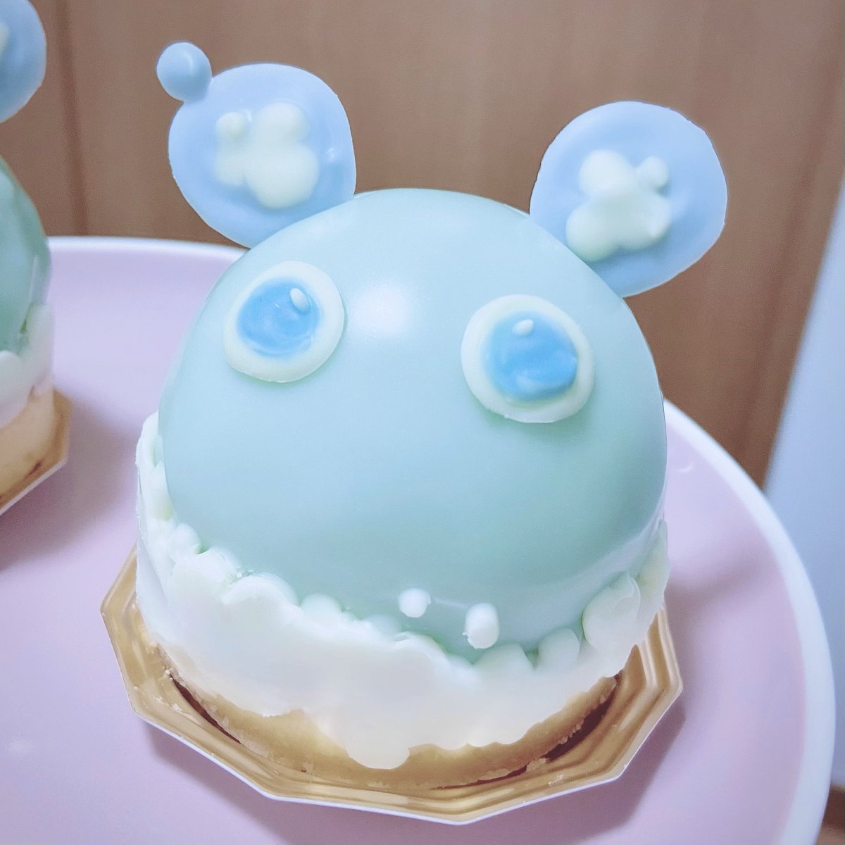 レアチーズケーキを作りました🍰 ドリッピーとてもかわいい 