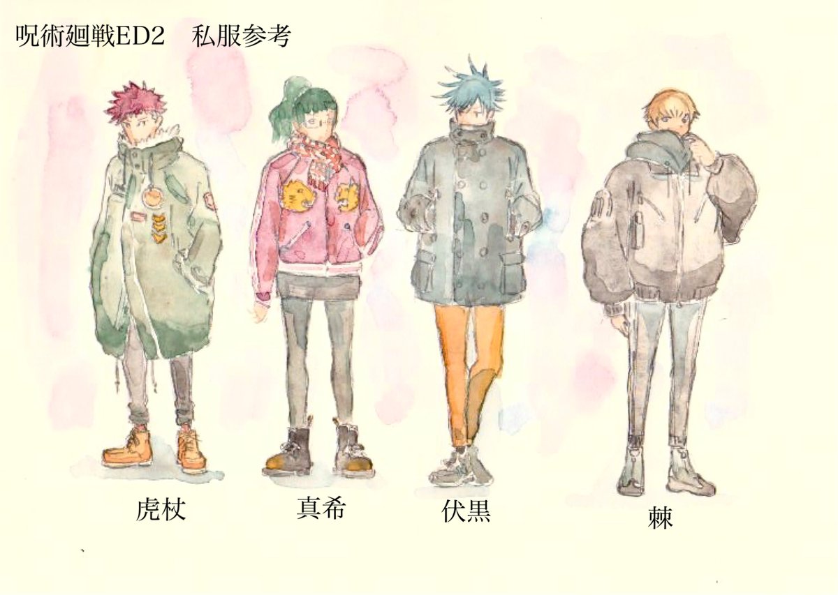 こちらを元に4人の原画さんと作監の清水さんが画面にして下さいました