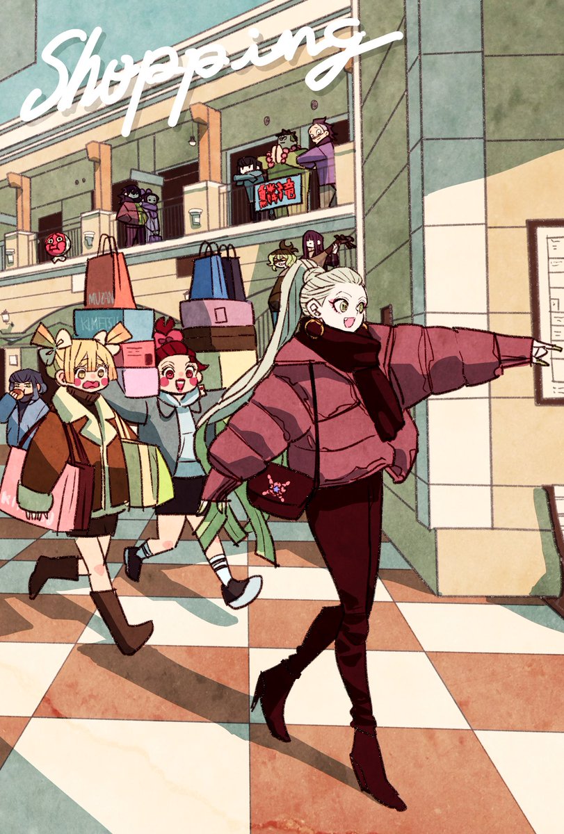 堕姫ちゃんの買い物に付き合わされる かまぼ子達 