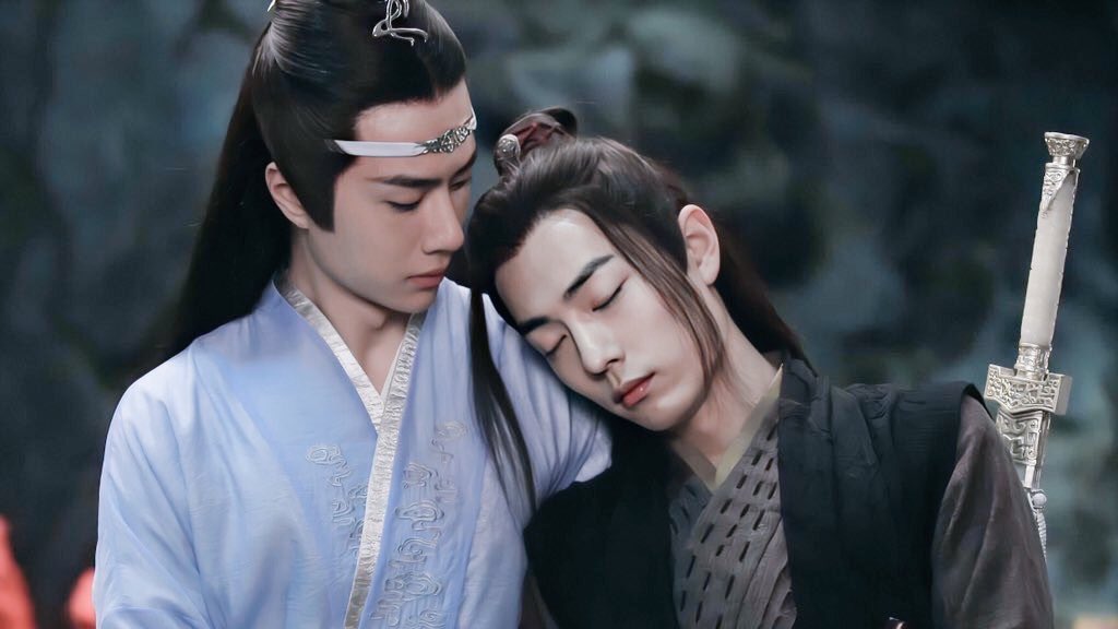 正反対の男と男の巨大感情好きなひと...  アジアでめちゃくちゃ売れた中華耽美大河「#陳情令」が日本上陸だよ... 1:30から解説、1:35から1話先行無料初放送なので気が向いたら観てね..  堅物優等生(白)x自由奔放(黒)だよ... 