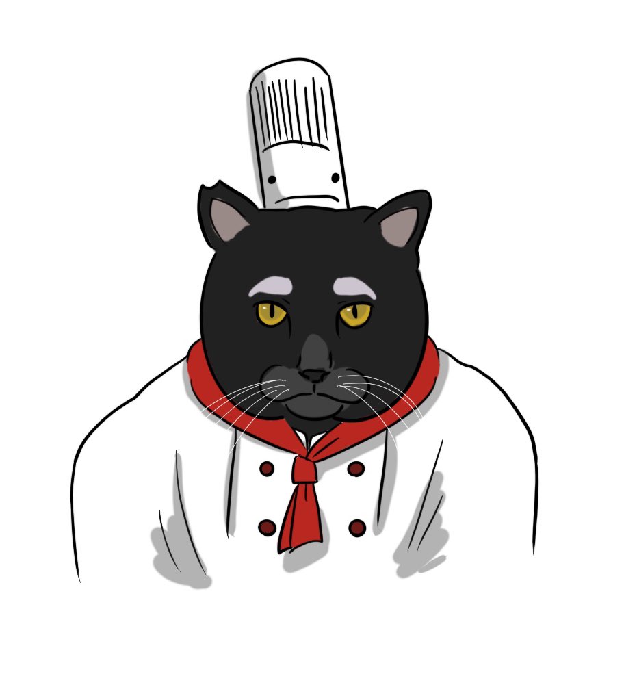 近所のネコがコックに見えた 