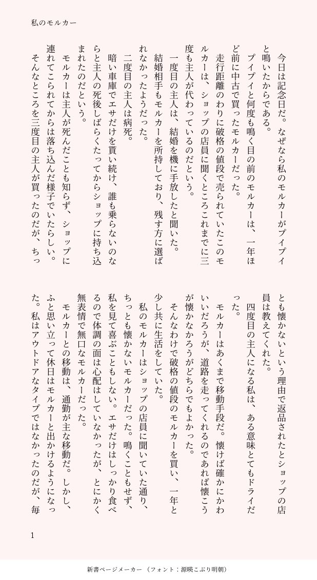 私と中古のモルカー 