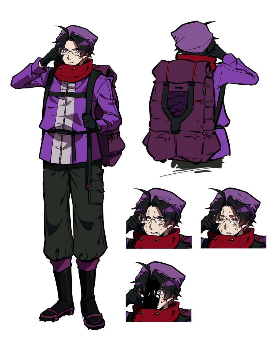 #狂気山脈再び　 PCの皆さんの立ち絵です✊実は負傷・瀕死・発狂と三枚の表情差分をご用意させて頂いておりました😉NPC編はまた後日～🏔❕ 