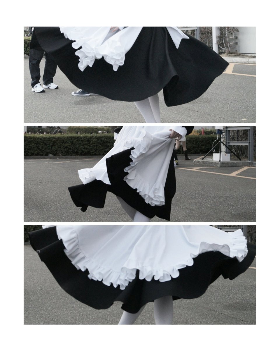 高校の時、メイド服の品の良さとミステリアスさに魅了されすぎて作りまくって着てもらって撮ったやつ #メイドの日 