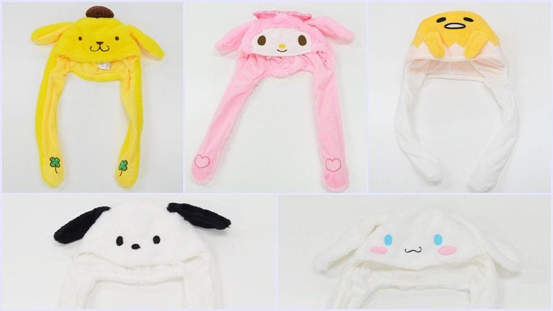 大人気の耳が動くぴこぴこ帽子にサンリオキャラクターver.が登場