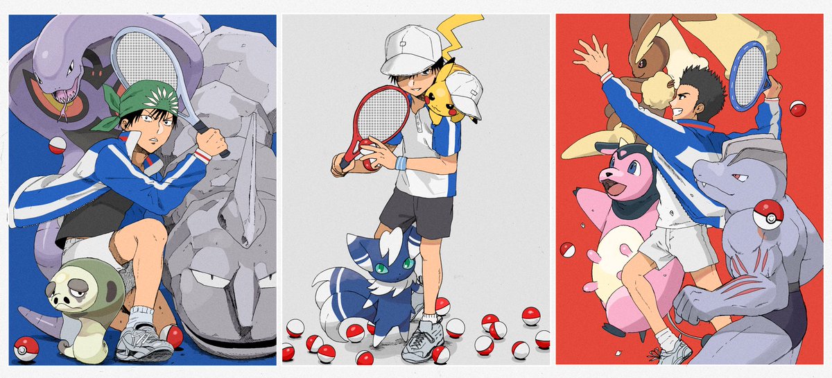 テニポケ　青学レギュラー ※pkmnと🎾のクロスオーバー 
