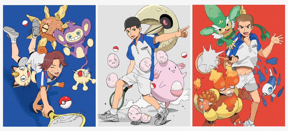 テニポケ　青学レギュラー ※pkmnと🎾のクロスオーバー 