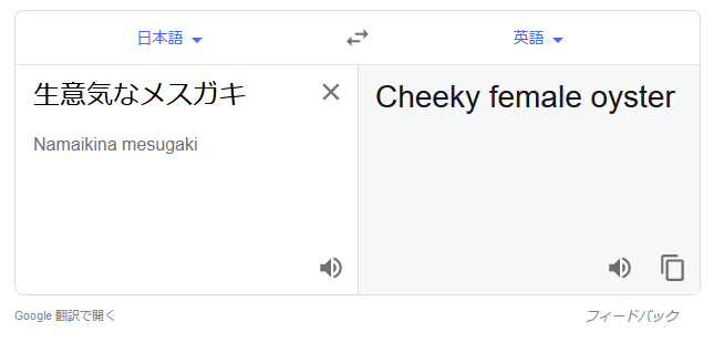 これは「メスガキ」を「Little bitch」と訳せる有能なソフト