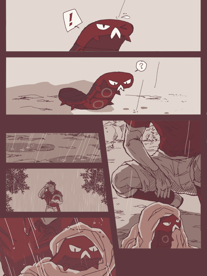 雨の日のカブさんとマルヤクデ 