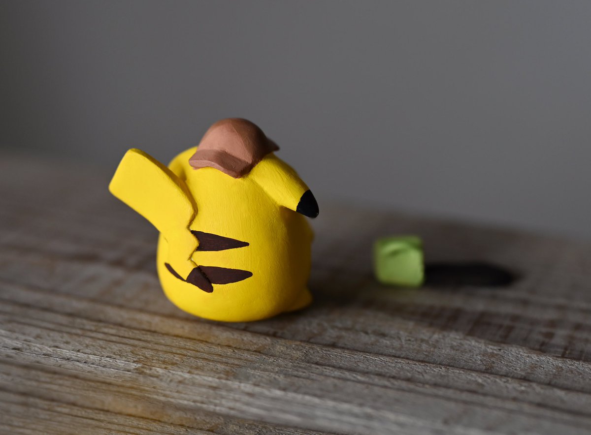 コーヒーが飲みたかったしわしわピカチュウの置物を作りました 