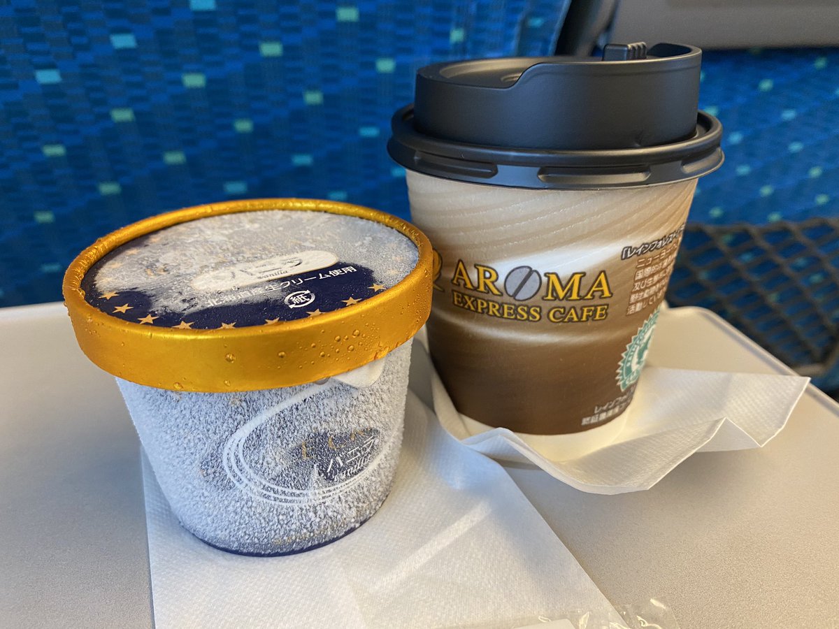 これがシンカンセンスゴイカタイアイスの必勝法、新幹線アフォガードである