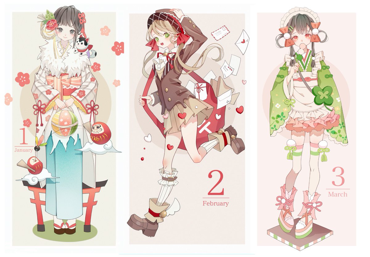 月の擬人化シリーズまとめ🌎 １年間お付き合い頂きありがとうございました〜