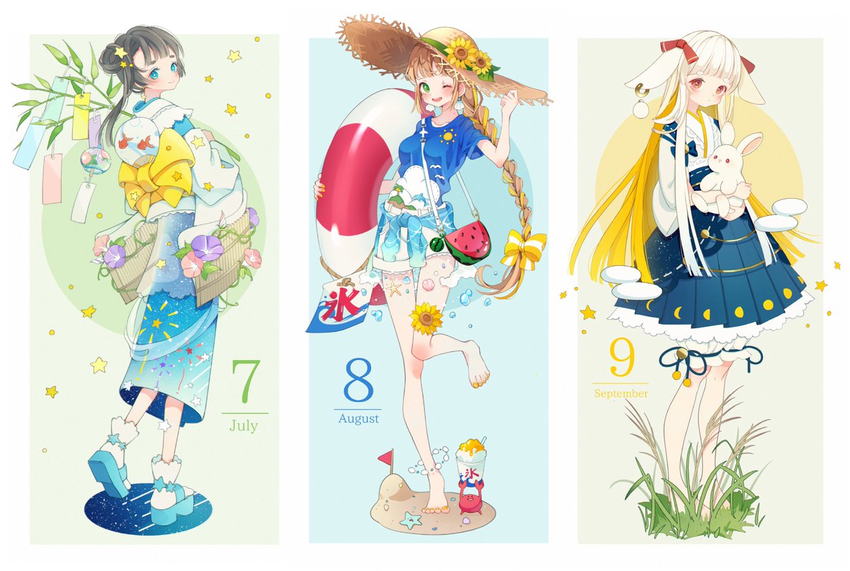 月の擬人化シリーズまとめ🌎 １年間お付き合い頂きありがとうございました〜