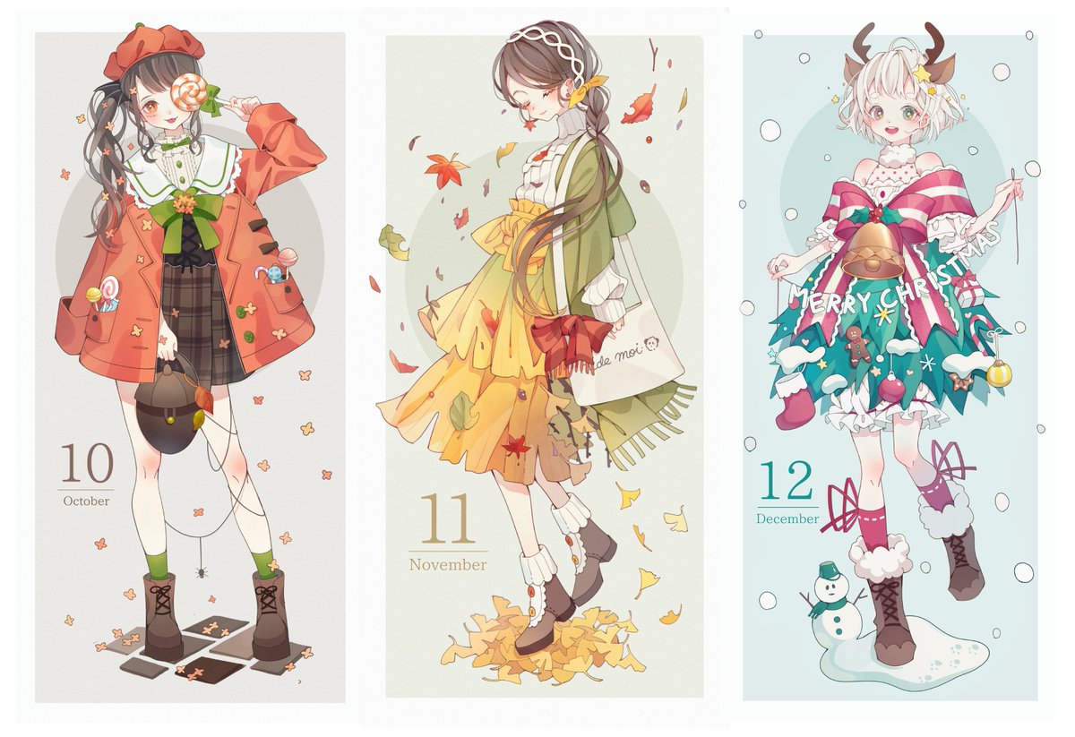 月の擬人化シリーズまとめ🌎 １年間お付き合い頂きありがとうございました〜