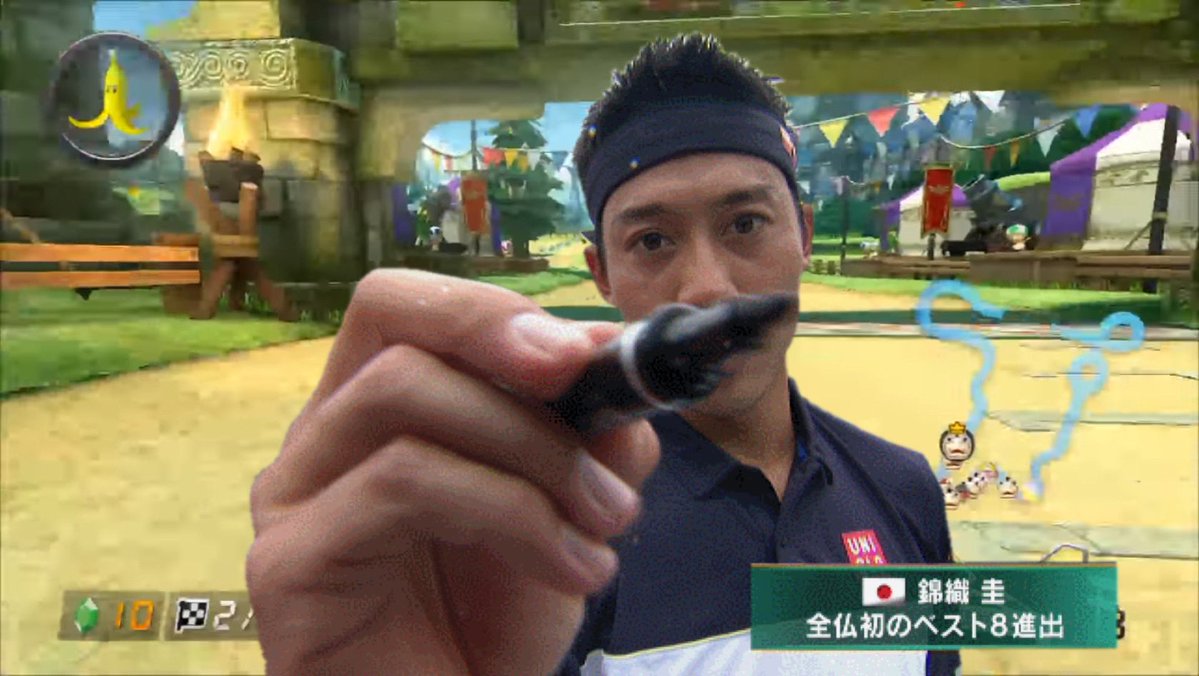 ゲッソーが錦織圭のマリオカート 