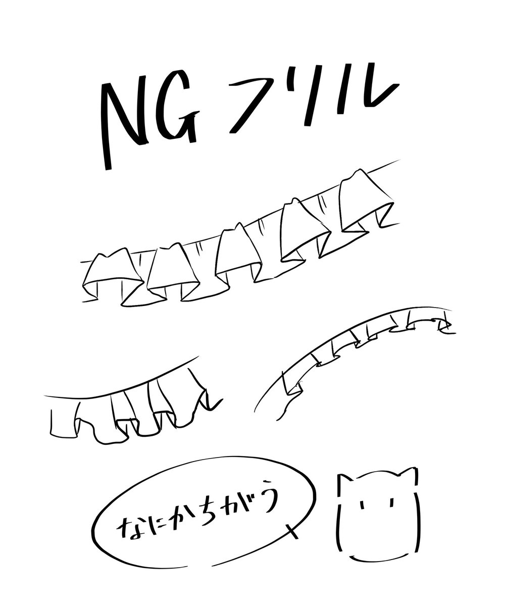 フリルヲタクが追求した「かわいい」フリルの例 