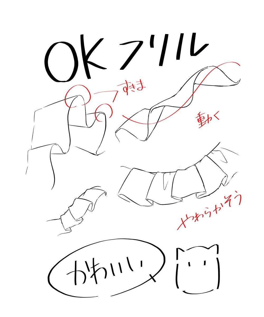 フリルヲタクが追求した「かわいい」フリルの例 