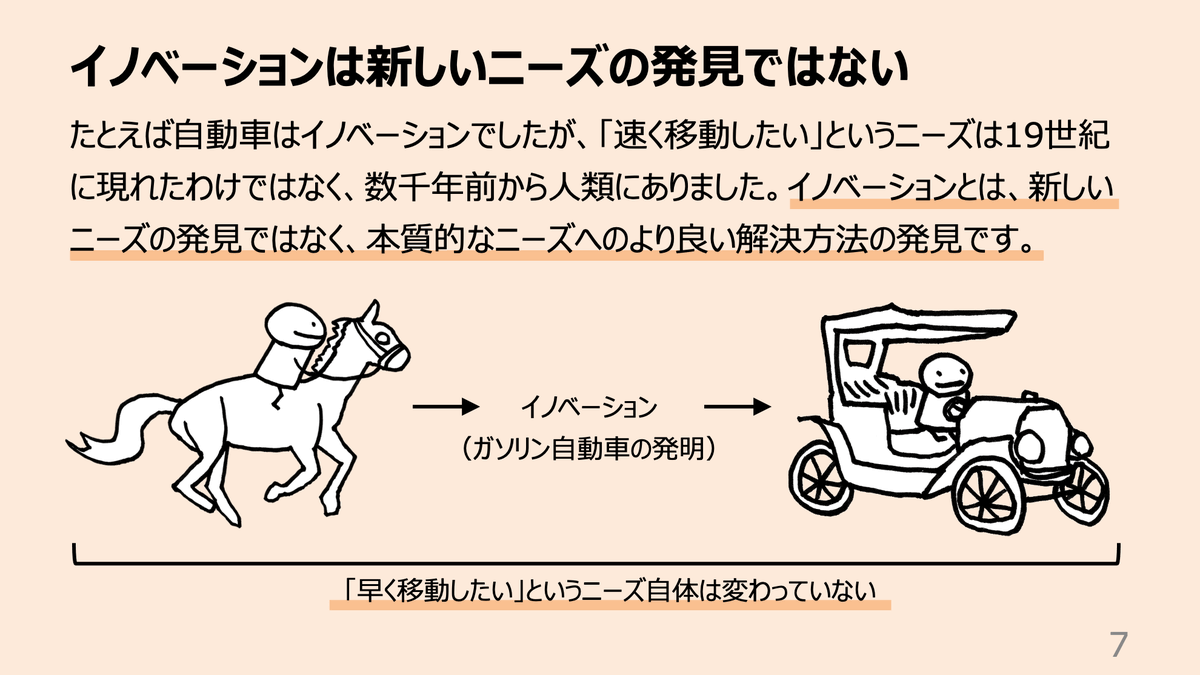 「顧客の声を聞かない」「ユーザーは本当に欲しいものを言葉にできない」とはどういうことか、という話を描きました