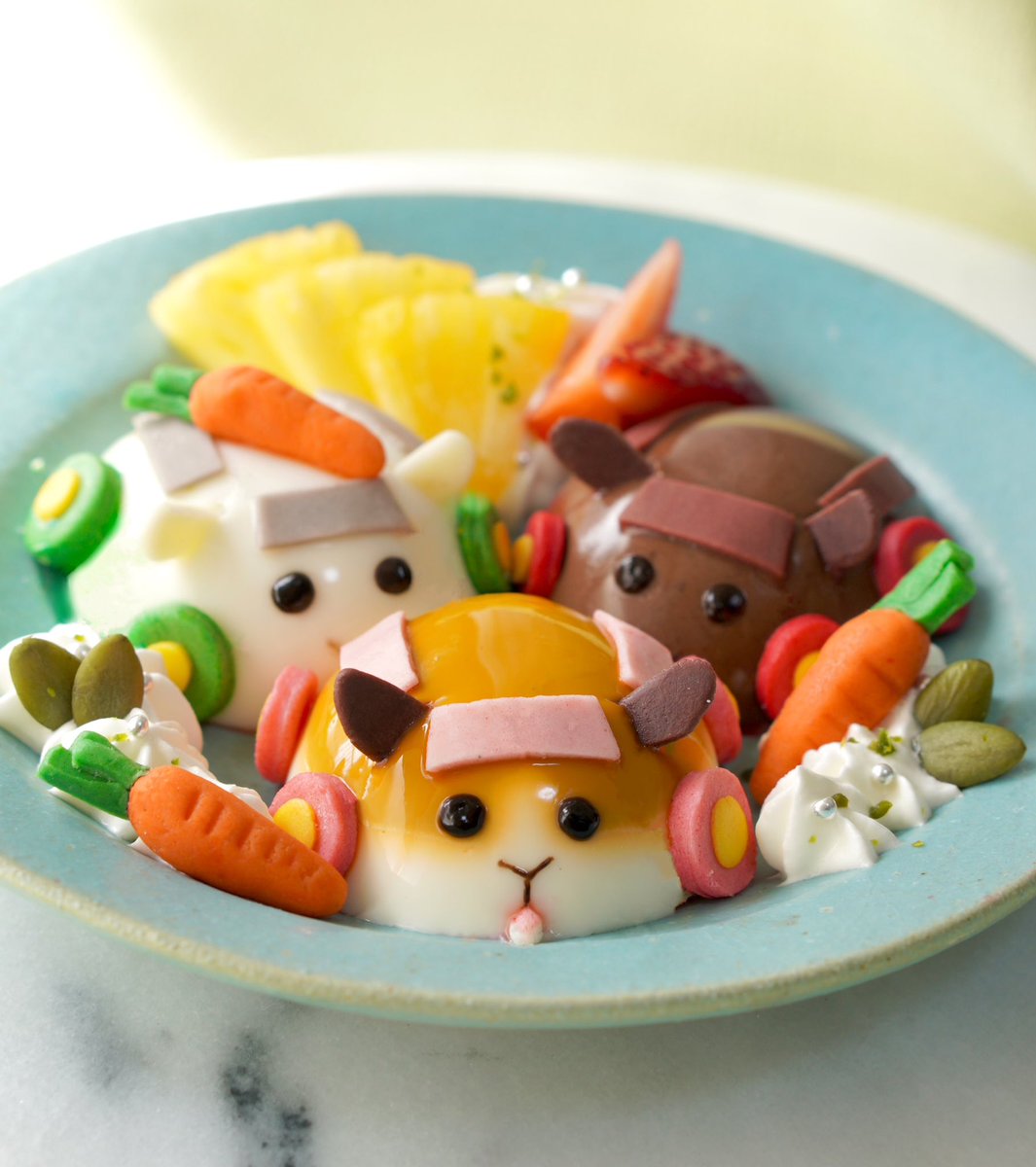 プリンでプイプイモルカーならぬプルプルモルカー🍮✨ 最終回前になにかモルカースイーツを作りたかったので...