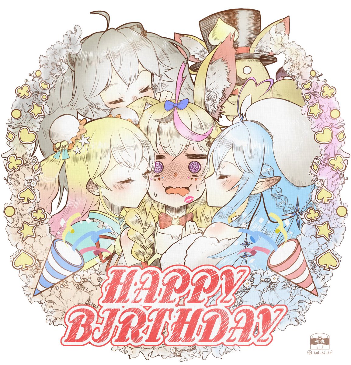 座長誕生日おめでとな！ #絵まる #ポルカ爆誕祭 