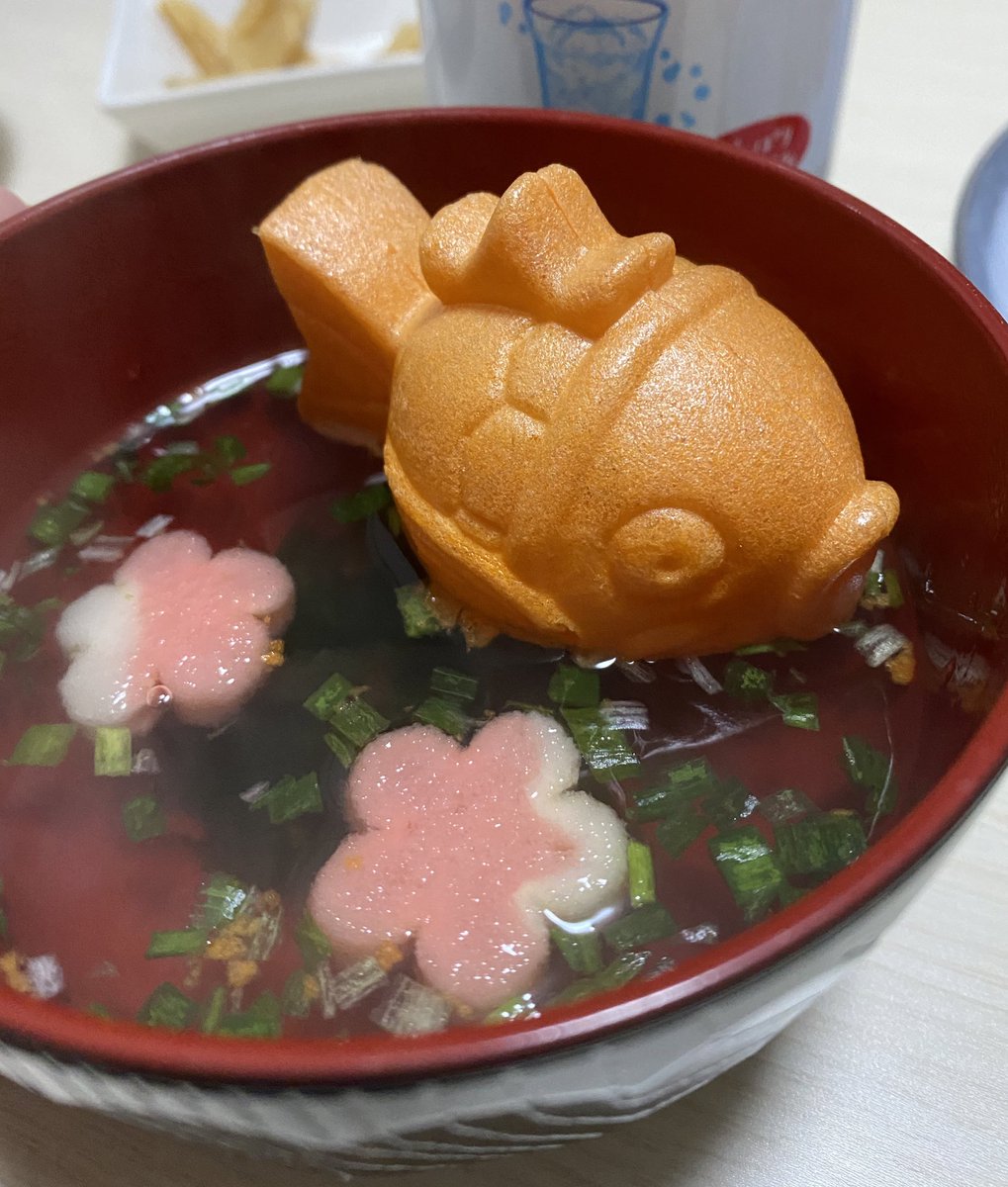 ポケモンセンターで買ったコイキングのお吸い物めっっちゃ可愛くないですか…