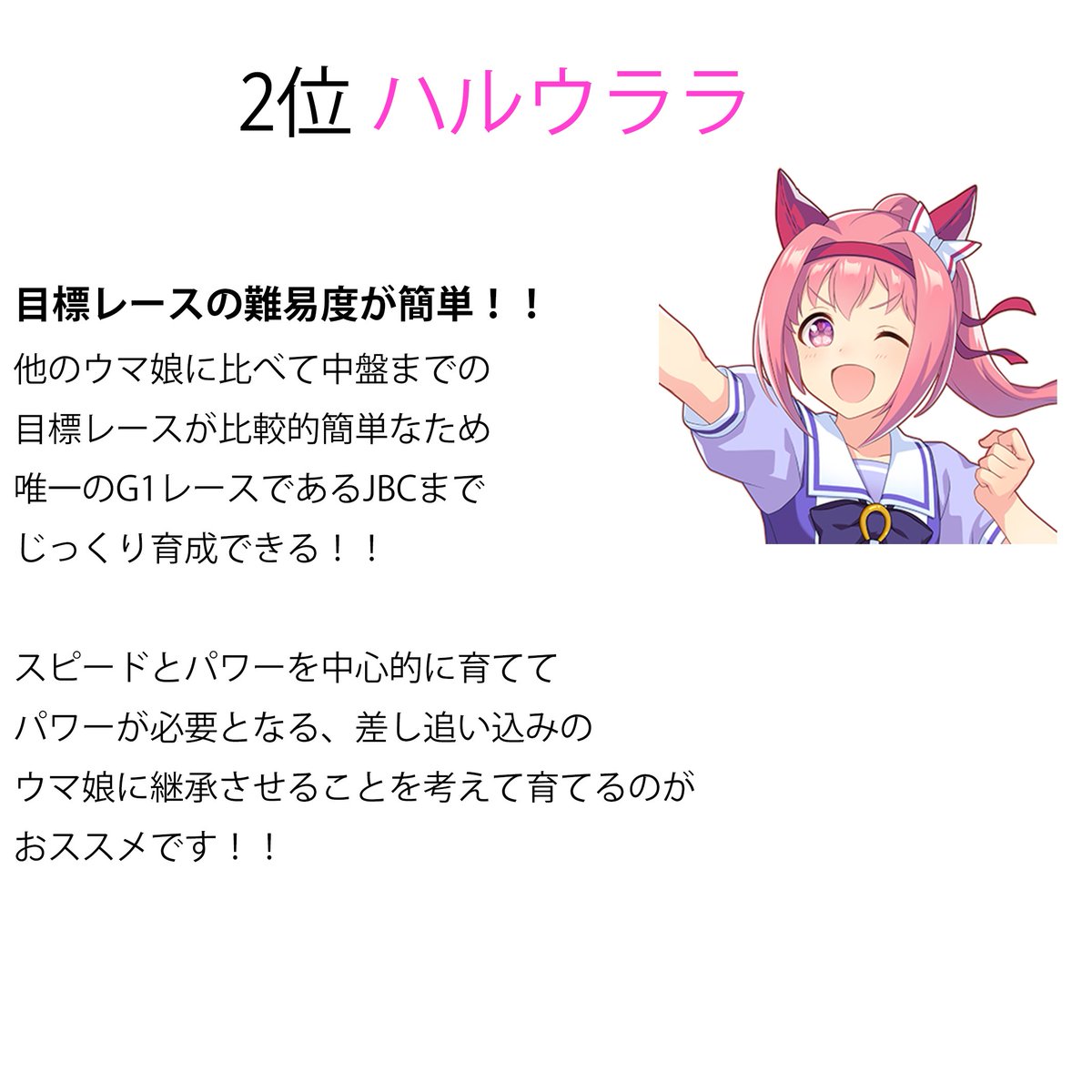 ウマ娘育成しやすいランキング作りました 