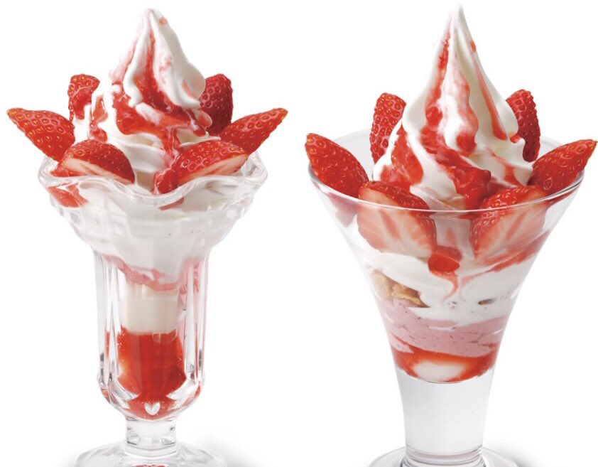 １月２７日よりびっくりドンキーから、完熟手摘みいちごをふんだんに使用した「ジョッキパフェ いちご」などいちごデザート4種が発売されます✨ 