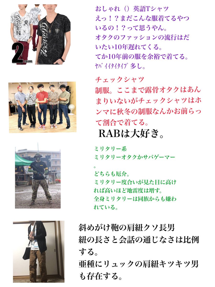 独断と偏見の男オタク一覧です。 