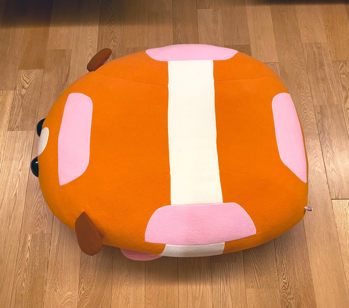 息子と娘の愛を一身に受けて一日を終えた特大ポテト😭😭😭 