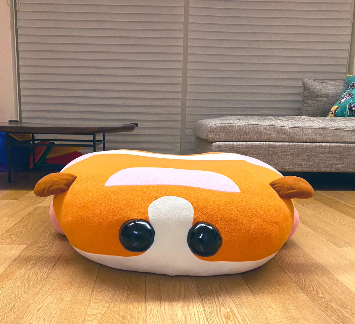 息子と娘の愛を一身に受けて一日を終えた特大ポテト😭😭😭 