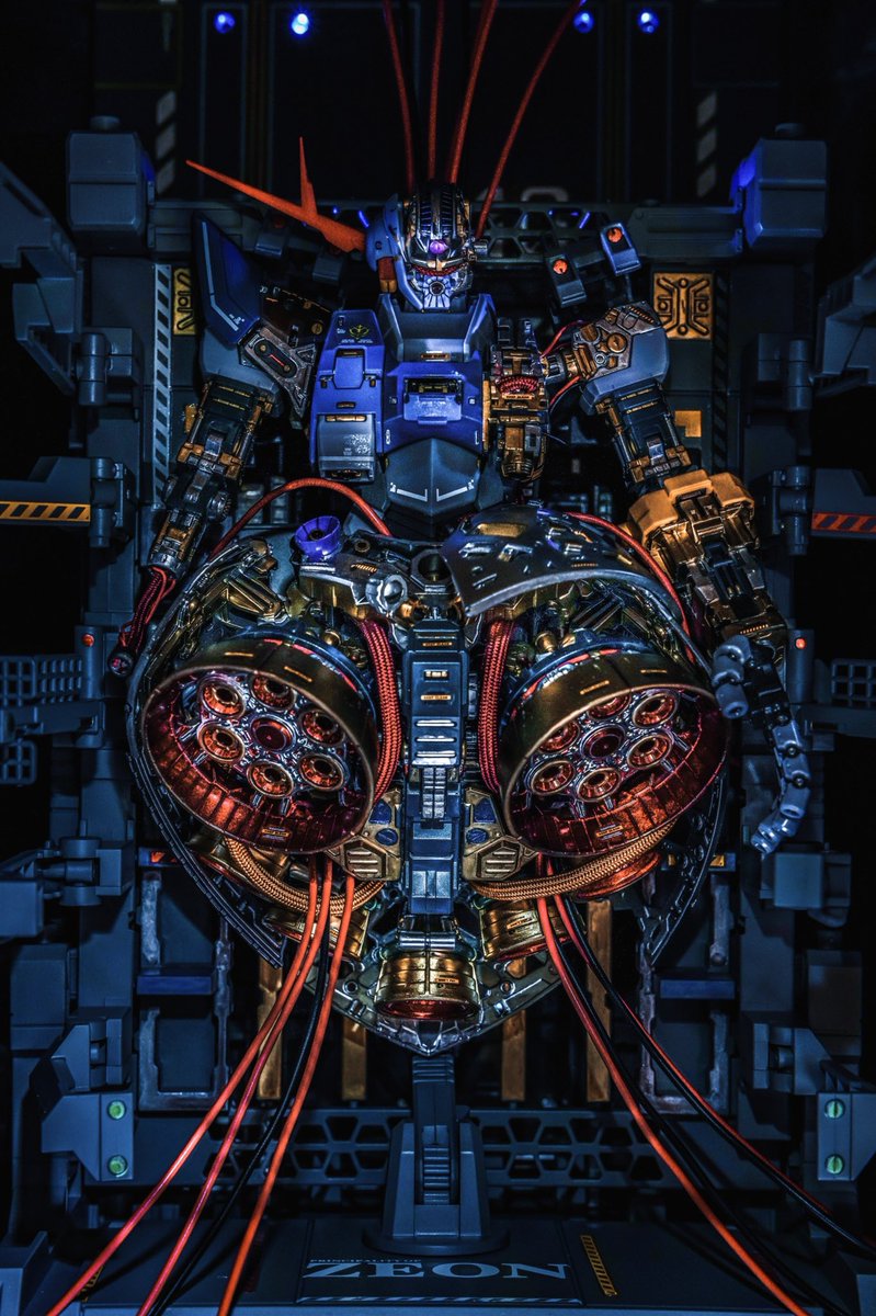 RG ジオング、やっと公開 塗装はガンダムマーカー #みんなでガンプラ  #ガンプラ好きな人と繋がりたい  #ガンプラ 