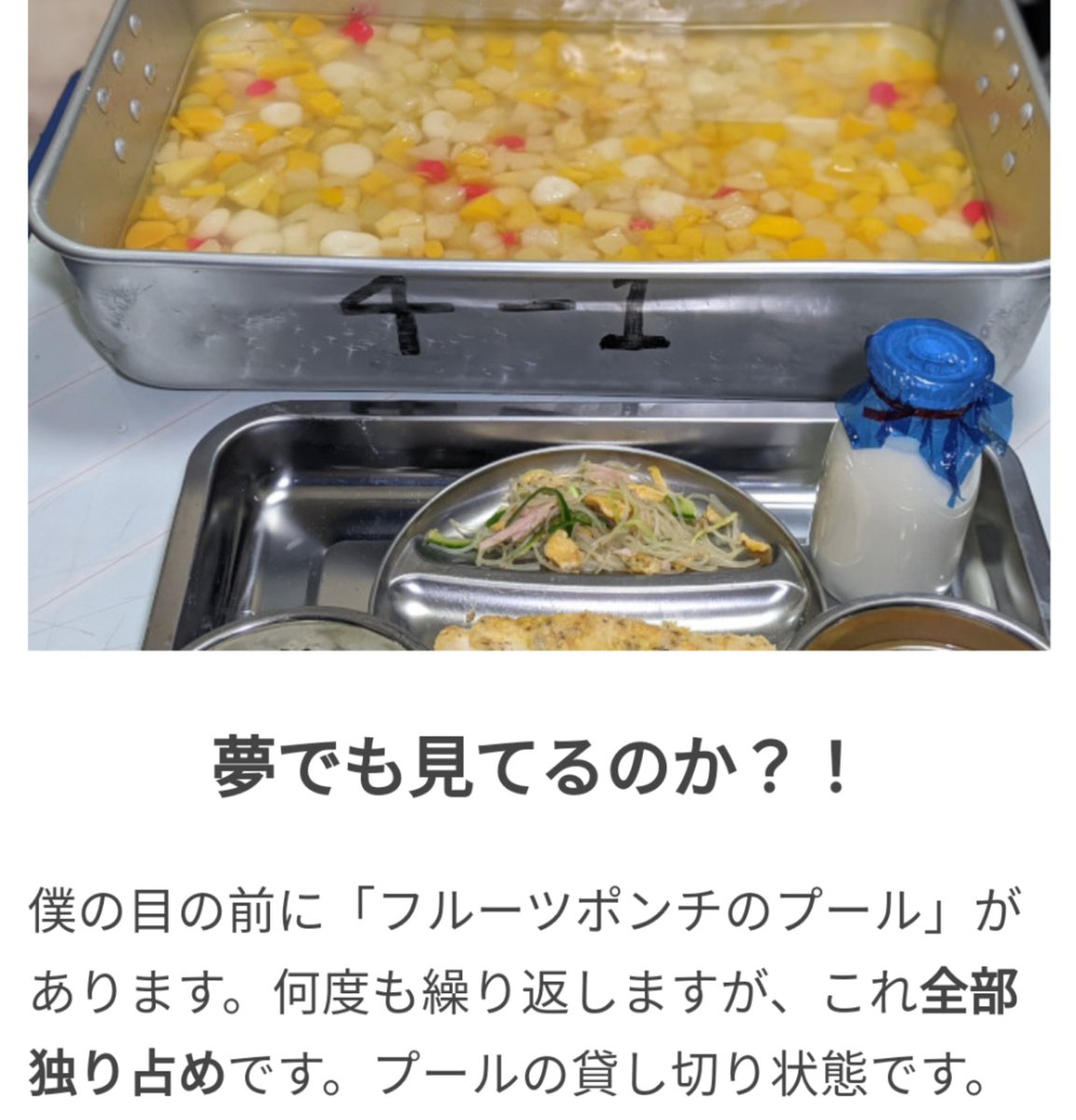 子どもの頃「いつか給食を独り占めしたい」と本気で考えていたので、大人になったいま、通販で給食バットを買って夢を叶えました