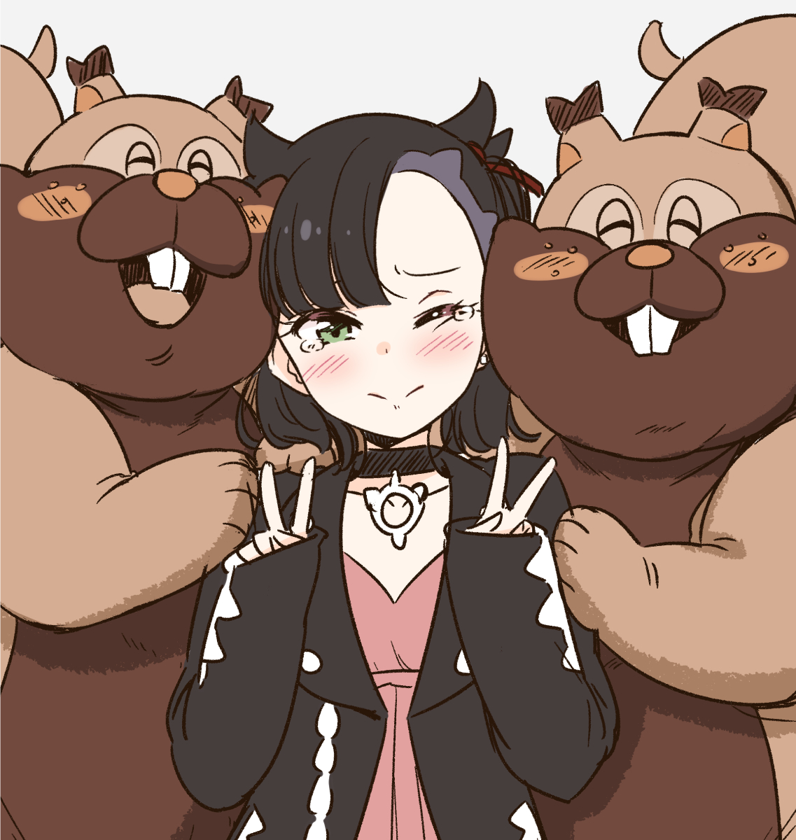 幸せそうなヨクバリスとマリィちゃんが描きたかっただけなのに… 