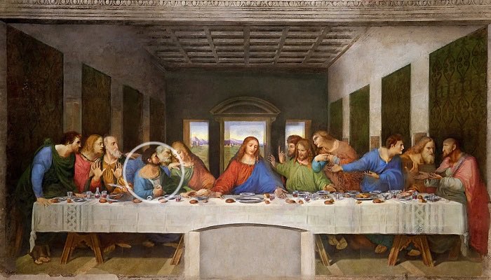 ジョシュアさん、最後の晩餐の絵の中で裏切り者だと言われてるユダと座ってる席がほぼ一致してるのこわくないですか....しかもひとりだけ祝杯あげてないしね... 