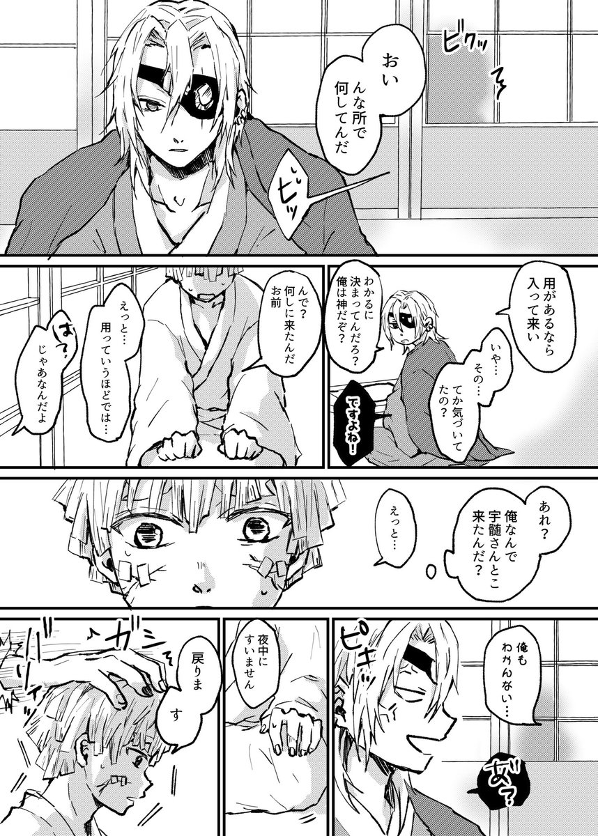 雷がこわい善の話(宇善)1/2  ※獪との戦いの後に戻ってこれたご都合設定です ※蝶屋敷である程度治療後に宇邸に引き取られた ※幻覚が強めです 