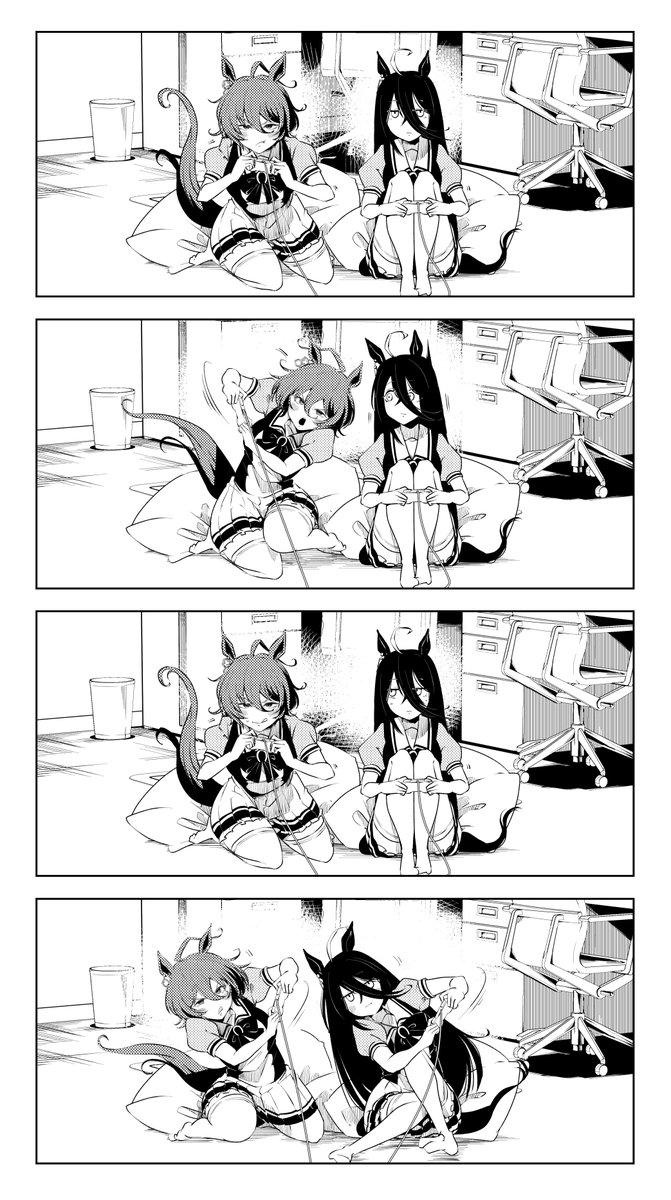 マリカータキオンとマネするカフェ  #ウマ娘　 #アグネスタキオン  #マンハッタンカフェ 