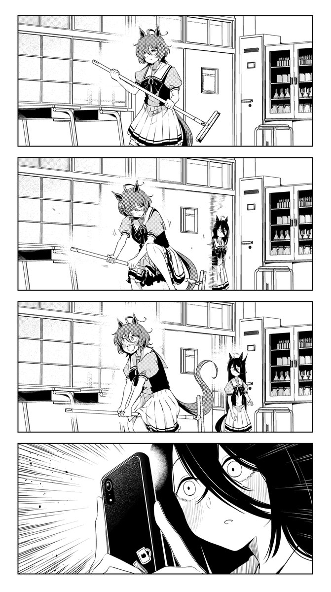 飛びたいタキオンと撮るカフェ  #ウマ娘　 #アグネスタキオン  #マンハッタンカフェ 