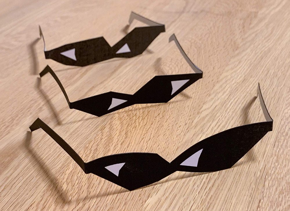 きりえで知られる滝平二郎の絵を、きりえで眼鏡にしてみる