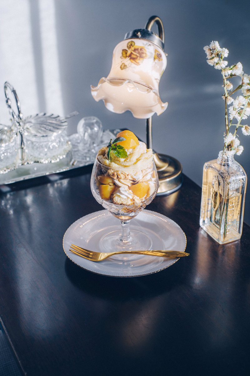 冬のおうち喫茶のモンブランパフェ。 