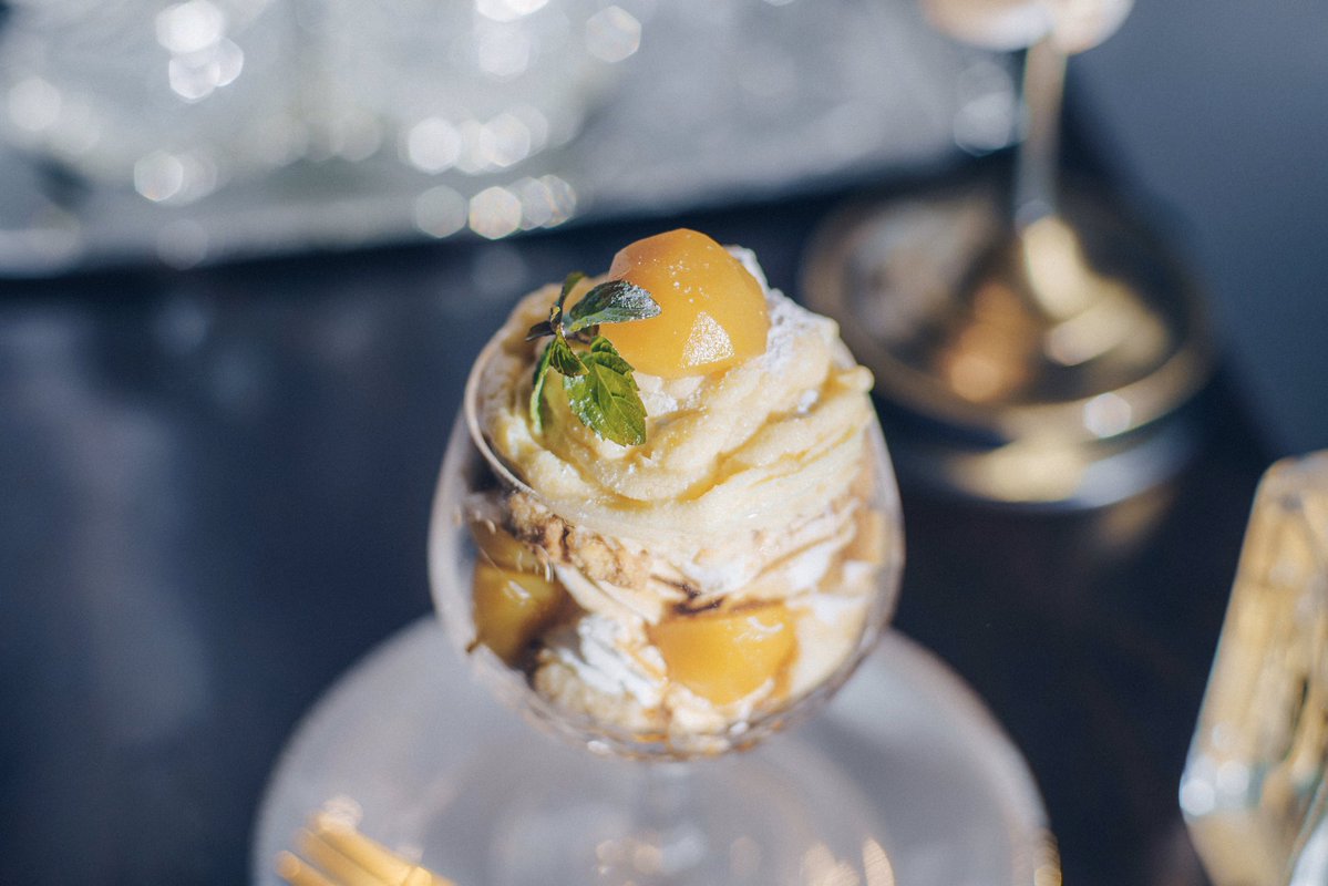 冬のおうち喫茶のモンブランパフェ。 