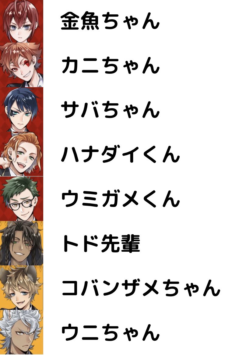 今回のイベントでフロイドが マレウスを『ウミウシ先輩』と 呼んでいることが判明したので  改めてフロイドがみんなに付けた あだ名をまとめてみました✨  #ツイステ 