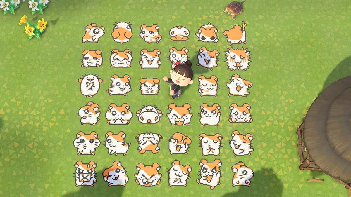 ハム太郎たち完成! ハム語すき #どうぶつの森 #マイデザイン #ハム太郎 