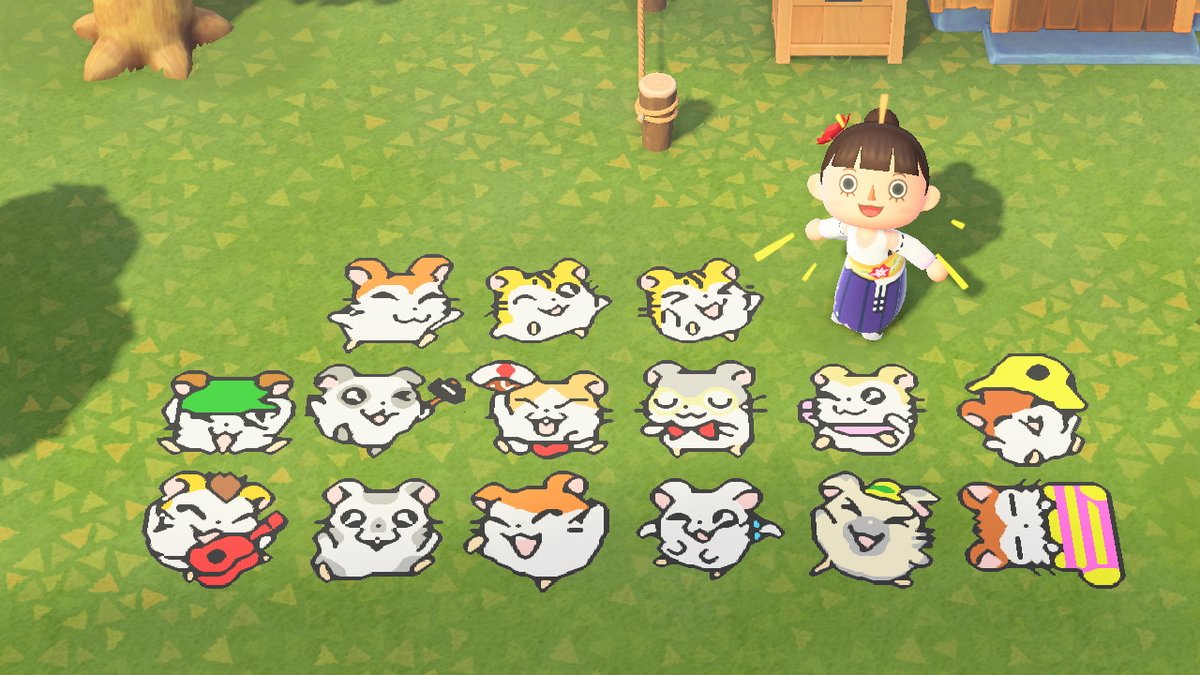 ハム太郎たち完成! ハム語すき #どうぶつの森 #マイデザイン #ハム太郎 