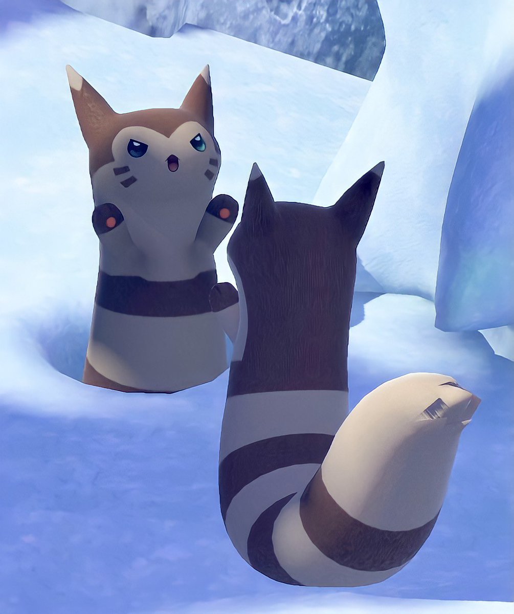 ふと横見たらオオタチが一生懸命縄張り争いしててもう今日の疲れ全部ふっとんだよね なにそのおてて...かわいいね...ﾊｱｯﾊｱｯ😭  #NEWポケモンスナップ 