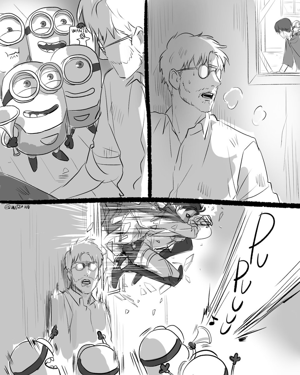 お題箱から 「ドラ〇もんに興味津々なハンジと〇び太に説教するリヴァイ」 「ピ〇ミンの世界に行った調査兵団」 「ジークとミニ〇ン」 ＋お茶会  ありがとうございました