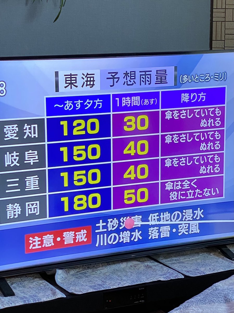 傘屋としては衝撃のニュース映像 